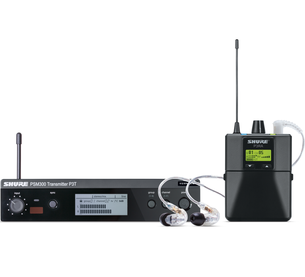PSM 300 Stereo UHF In Ear Monitor System with P3RA receiver and SE 215 In Ear Monitors
